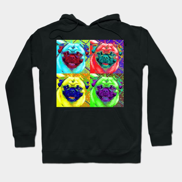 Pug Pop Art Design Hoodie by Naves